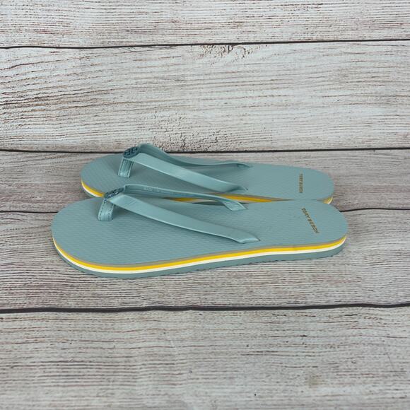 Tory Burch Mini Minnie Womens Sz 8M Flip Flop Sandals Gray Mist Smoke Blue - Picture 6 of 9
